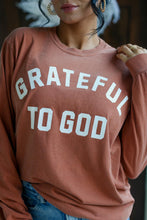 Load image into Gallery viewer, Grateful To God rust long sleeve