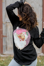 Load image into Gallery viewer, Pink Leopard Santa Long Sleeve