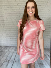 Load image into Gallery viewer, Striped T-Shirt Dress