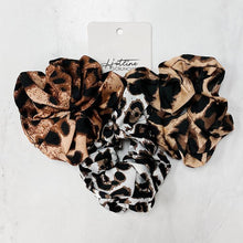 Load image into Gallery viewer, Leopard Scrunchie Set