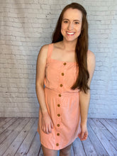 Load image into Gallery viewer, Button Down Peach Dress