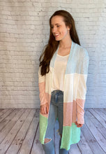 Load image into Gallery viewer, Spring Colorblock Cardigan